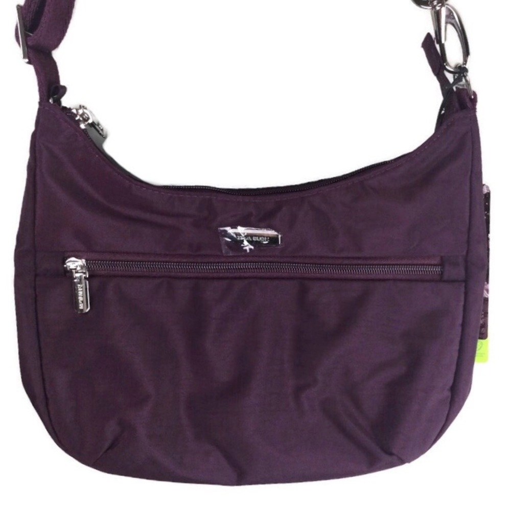 NWT Travelon Dark Bordeaux East/West Anti-Theft Hobo Shoulder Bag